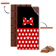 Tablette de chocolat personnalisé Red And Black Point Mouse