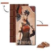 Tablette de chocolat personnalisé Renegade Skin Fortnite Art