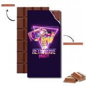 Tablette de chocolat personnalisé Retrowave party nightclub dj neon