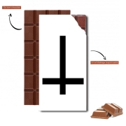 Tablette de chocolat personnalisé Croix inversé