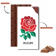 Tablette de chocolat personnalisé Rose Flower Rugby England