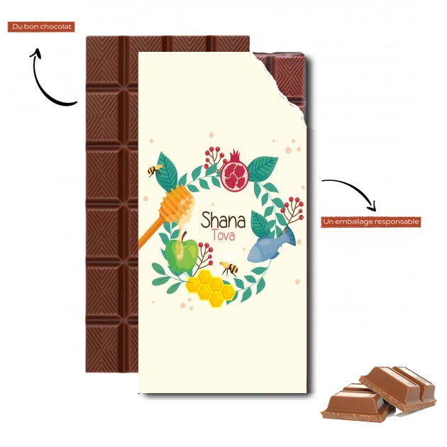 Tablette de chocolat personnalisé Rosh hashanah celebration