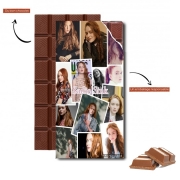 Tablette de chocolat personnalisé Sadie Sink collage