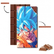 Tablette de chocolat personnalisé Saiyan God Blue 