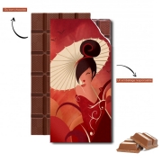 Tablette de chocolat personnalisé Sakura Asian Geisha