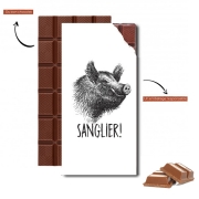 Tablette de chocolat personnalisé Sanglier French Gaulois