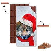 Tablette de chocolat personnalisé Santa Dog