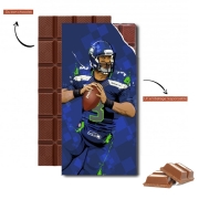 Tablette de chocolat personnalisé Seattle Seahawks: QB 3 - Russell Wilson