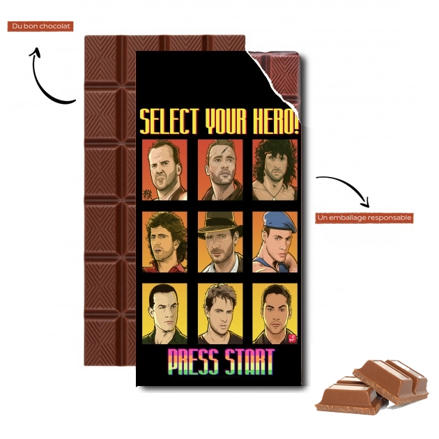 Tablette de chocolat personnalisé Select your Hero Retro 90s