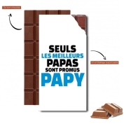 Tablette de chocolat personnalisé Seuls les meilleurs papas sont promus papy