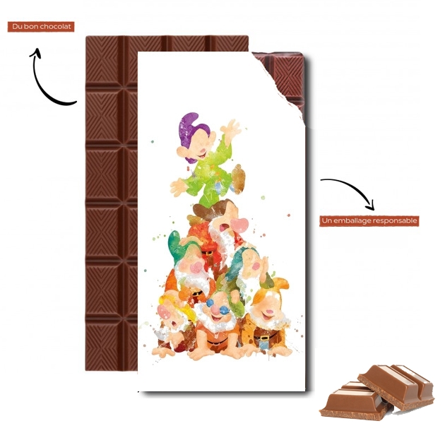 Tablette de chocolat personnalisé Les Septs nains