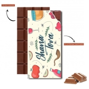 Tablette de chocolat personnalisé Shana tova Doodle