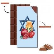 Tablette de chocolat personnalisé Shana tova Honey Fruits Card