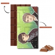 Tablette de chocolat personnalisé Sherlock and Watson