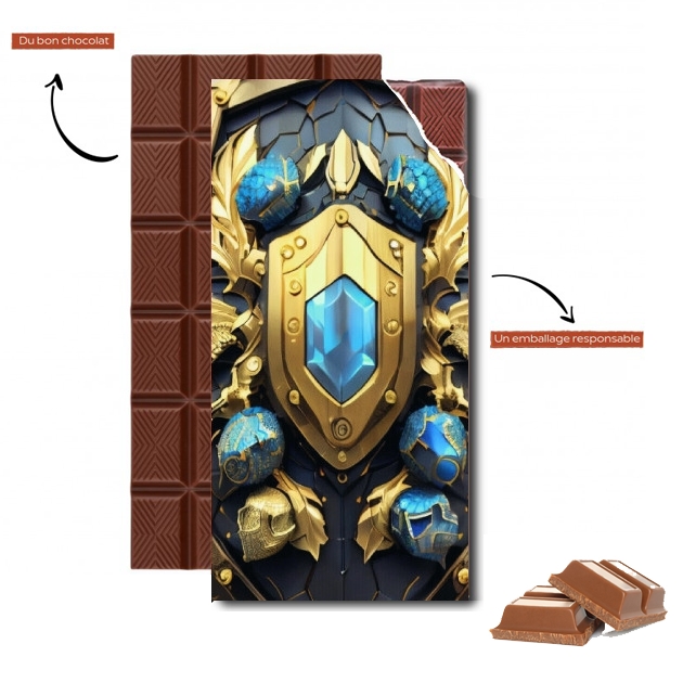 Tablette de chocolat personnalisé Shield Gold