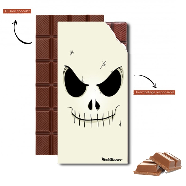 Tablette de chocolat personnalisé Squelette Face