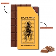 Tablette de chocolat personnalisé Social Wasp Vespula Germanica