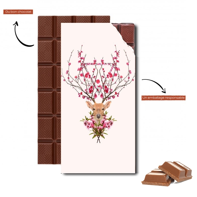 Tablette de chocolat personnalisé Spring Deer