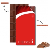 Tablette de chocolat personnalisé Stade Brestois Football Domicile