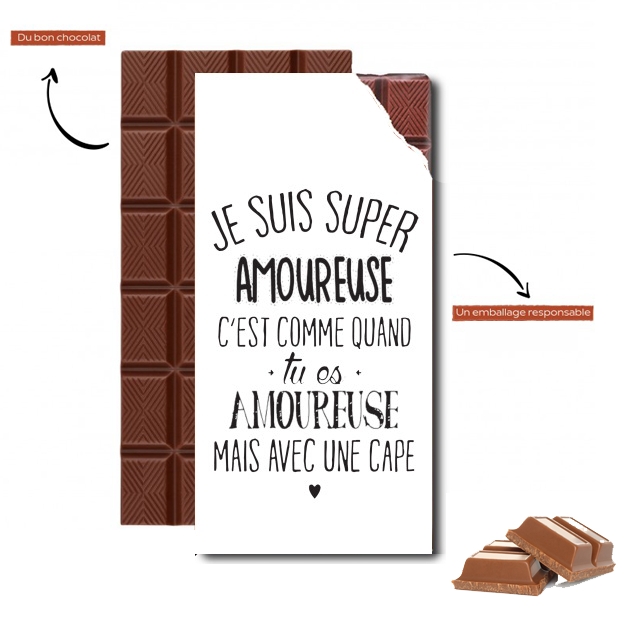 Tablette de chocolat personnalisé Super amoureuse