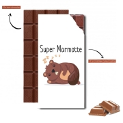 Tablette de chocolat personnalisé Super marmotte