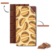 Tablette de chocolat personnalisé Taco seamless pattern mexican food