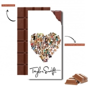 Tablette de chocolat personnalisé Taylor Swift Love Fan Collage signature