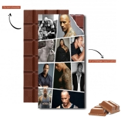 Tablette de chocolat personnalisé The Rock Collage