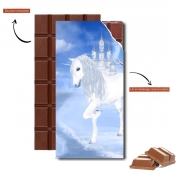 Tablette de chocolat personnalisé La licorne blanche
