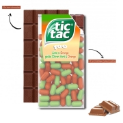 Tablette de chocolat personnalisé tic Tac Orange Citron