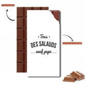 Tablette de chocolat personnalisé Tous des salauds sauf papa