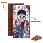 Tablette de chocolat personnalisé Travel Girl