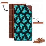 Tablette de chocolat personnalisé turquoise waves