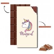 Tablette de chocolat personnalisé Licorne magique