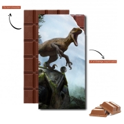 Tablette de chocolat personnalisé Velociraptor