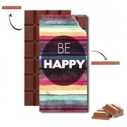 Tablette de chocolat personnalisé Be Happy