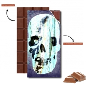 Tablette de chocolat personnalisé Skull Vintage Bleu
