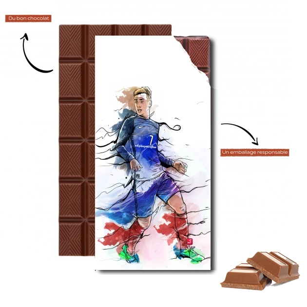 Tablette de chocolat personnalisé Vive la France, Antoine! 