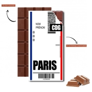 Tablette de chocolat personnalisé Voyage Boarding Pass Ticket