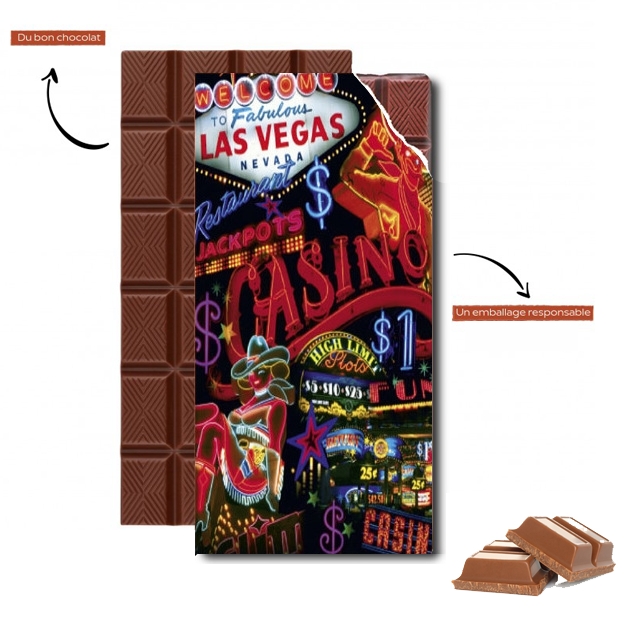 Tablette de chocolat personnalisé Welcome to Las Vegas
