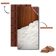 Tablette de chocolat personnalisé Wooden Crumbled Paper