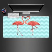Tapis de souris géant flamingo love