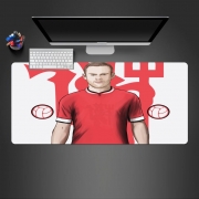 Tapis de souris géant Football Stars: Red Devil Rooney ManU
