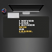 Tapis de souris géant i never lose either i win or i learn Nelson Mandela
