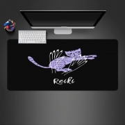 Tapis de souris géant Reiki Animal chat violet