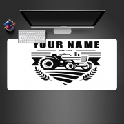 Tapis de souris géant Tracteur Logo personnalisable prénom date de naissance