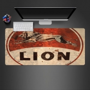 Tapis de souris géant Vintage Gas Station Lion