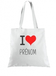 Tote Bag  Sac I love Prénom - Personnalisable avec nom de ton choix