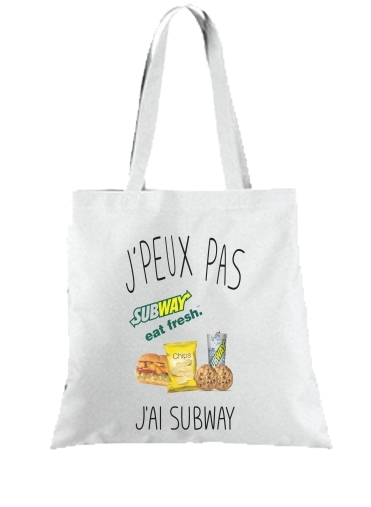 Tote Bag  Sac Je peux pas j'ai subway