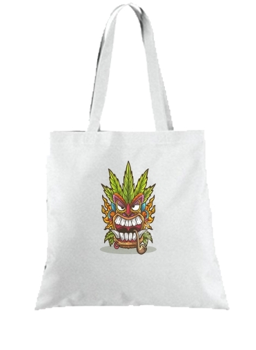 Tote Bag  Sac Tiki mask cannabis weed smoking